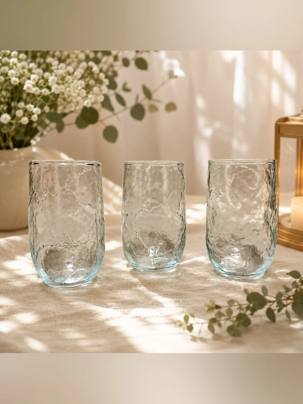 🔍 (3) Anchor Hocking Sherwood Textured Juice Drinking Glasses